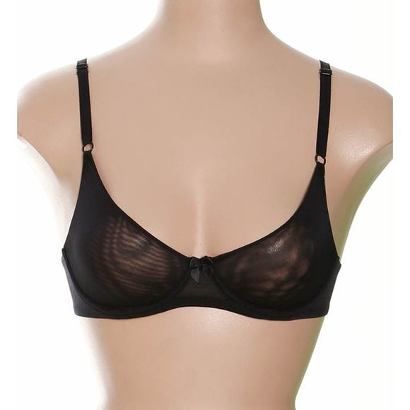 Timpa Mesh Underwire Demi Bra - Black 16800 - Picture 3 of 4